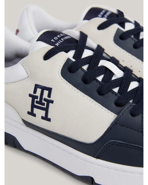 Tommy Hilfiger Blue Leather Half-cleat Basketball Trainers for men