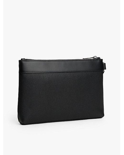 Tommy Hilfiger Hilfiger Flag Etuitasche Aus Leder in Black für Herren