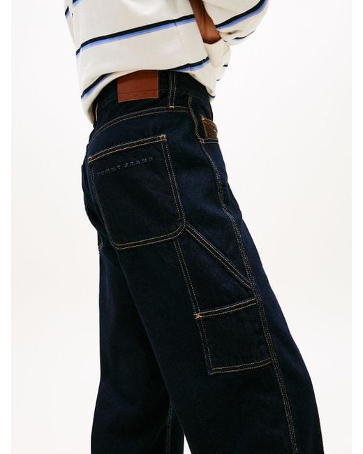 Tommy Hilfiger Red Jaimie Relaxed Straight Leg Carpenter Jeans for men