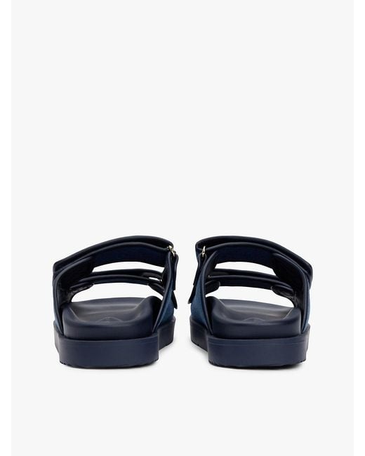 Tommy Hilfiger Blue Th Monogram Double Strap Sandals