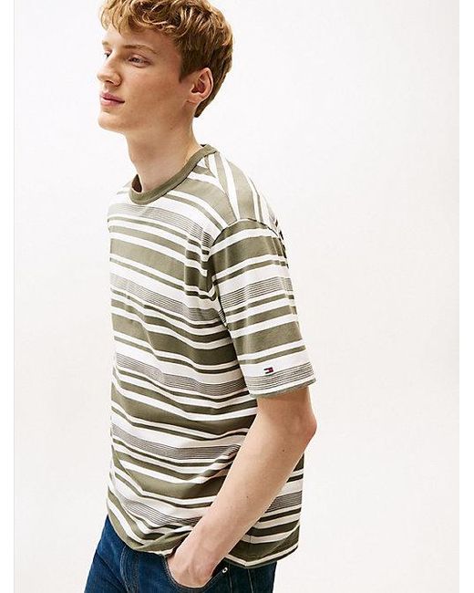 Tommy Hilfiger Relaxed Fit T-Shirt Met Strepen in het Natural voor heren