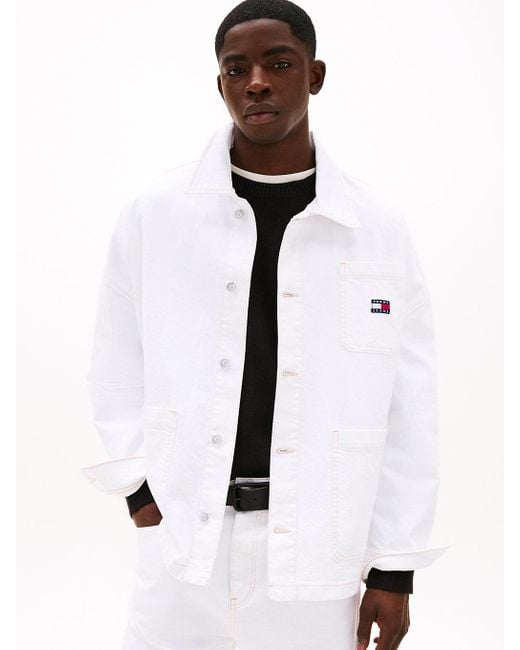 Giacca Relaxed Fit di Tommy Hilfiger in White da Uomo