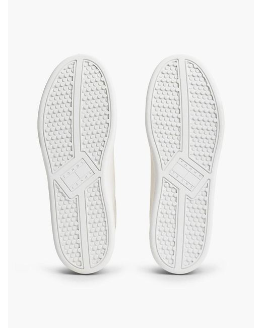 Tommy Hilfiger White Leather Archive Court Trainers for men