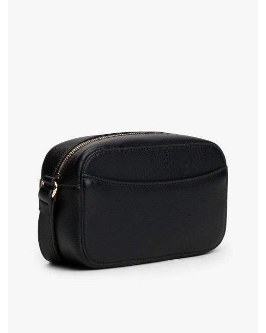 Tommy Hilfiger Black Metallic Logo Crossbody Camera Bag