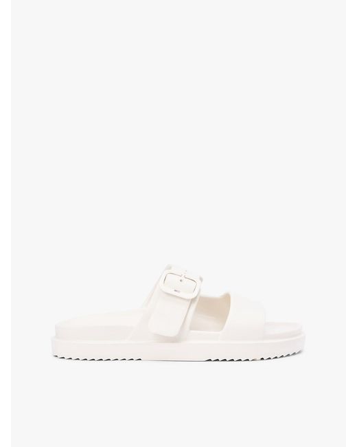 Tommy Hilfiger Natural Double Strap Enamel Flag Lightweight Sandals