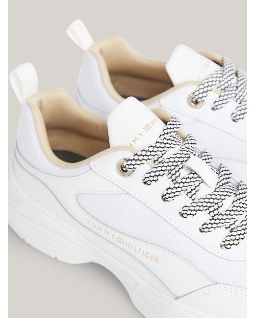 Baskets de running à lacets mouchetés Tommy Hilfiger en coloris White