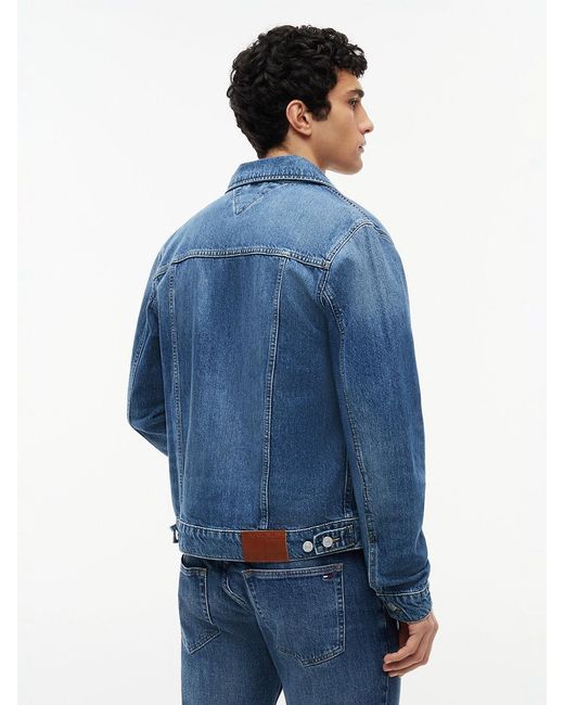 Tommy Hilfiger Blue Ryan Faded Denim Trucker Jacket for men