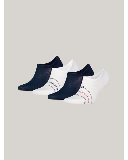 Tommy Hilfiger Blue 4-pack Anti-slip Footie Socks Gift Box for men