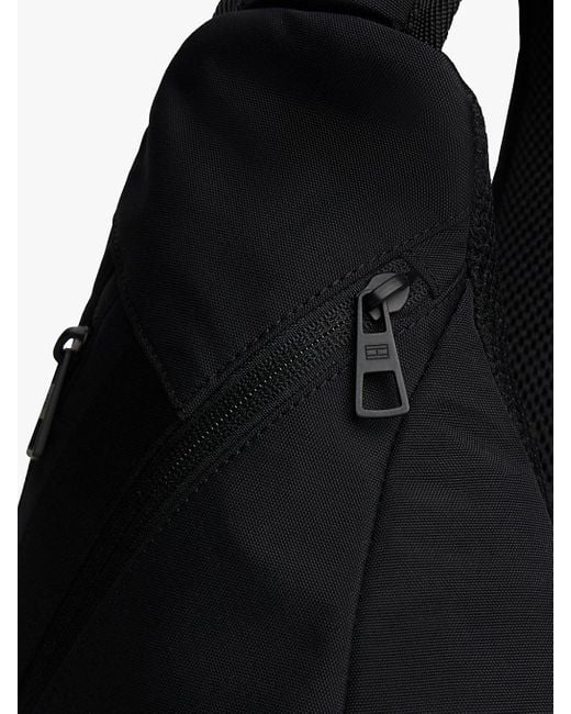 Zaino Monospalla Con Logo di Tommy Hilfiger in Black da Uomo