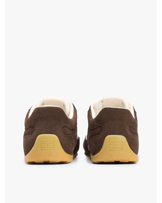Tommy Hilfiger Brown Suede Cleat Archive Runner Trainers