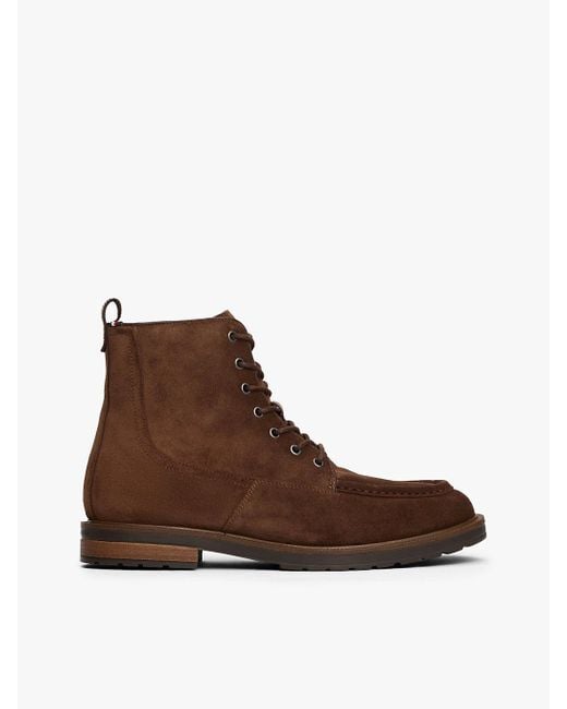 Bottes Mocassins Crantées En Daim Tommy Hilfiger pour homme en coloris Brown