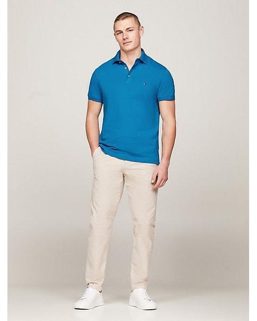 Tommy Hilfiger 1985 Collection Slim Fit Poloshirt in Blue für Herren