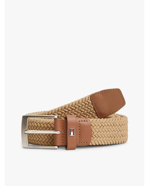 Tommy Hilfiger Multicolor Square Buckle Elastic Webbing Belt for men