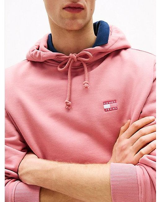 Tommy Hilfiger Hoodie Mit Tunnelzug Und Tommy-Badge in Pink für Herren