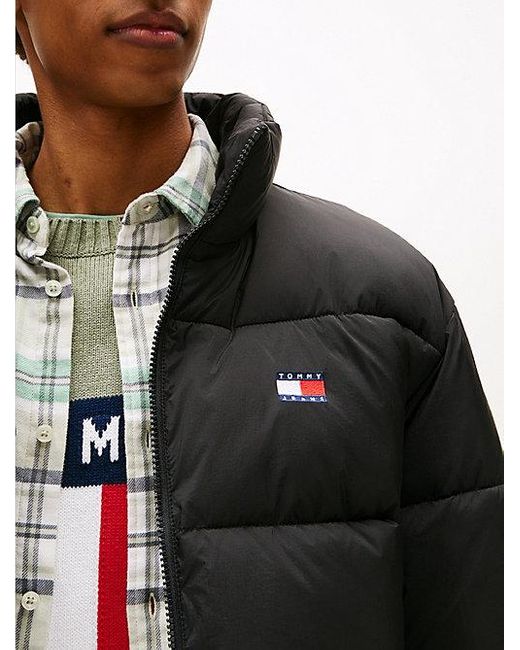 Tommy Hilfiger Waterafstotend Relaxed Crinkle-Pufferjack in het Black voor heren