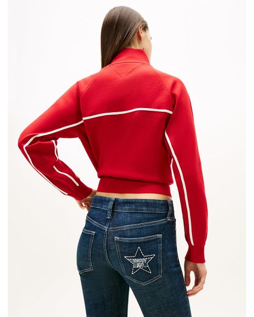 Tommy Hilfiger Red Tommy Girl Seam Detail Skinny Jeans