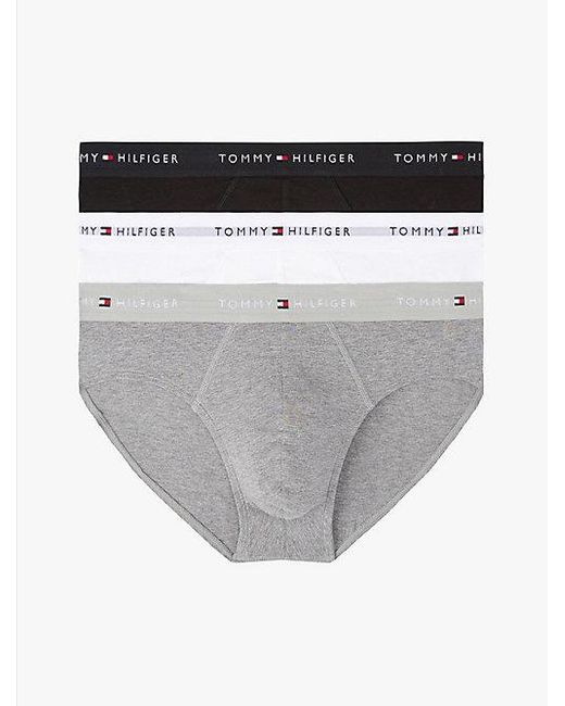 Tommy Hilfiger Set Van 3 Slips Met Signature-Logotailleband in het Gray voor heren
