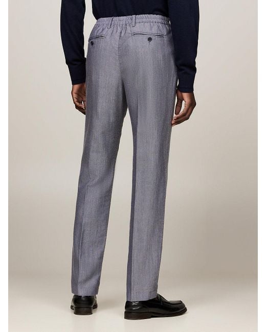 Tommy Hilfiger Blue Garment Dyed Slim Fit Suit for men