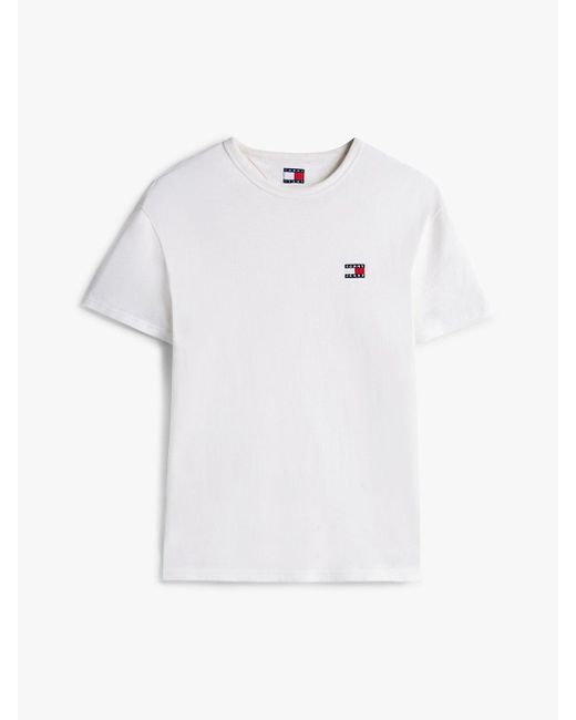 Tommy Hilfiger White Tommy Flag Crew Neck T-shirt for men