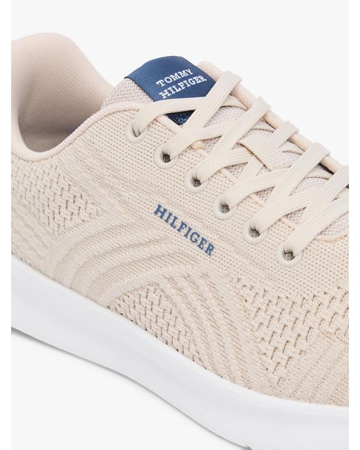 Tommy Hilfiger White Hilfiger Monotype Lightweight Knit Trainers for men