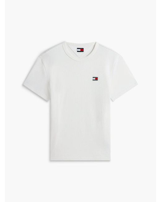 Tommy Hilfiger White Tommy Flag Crew Neck T-shirt for men