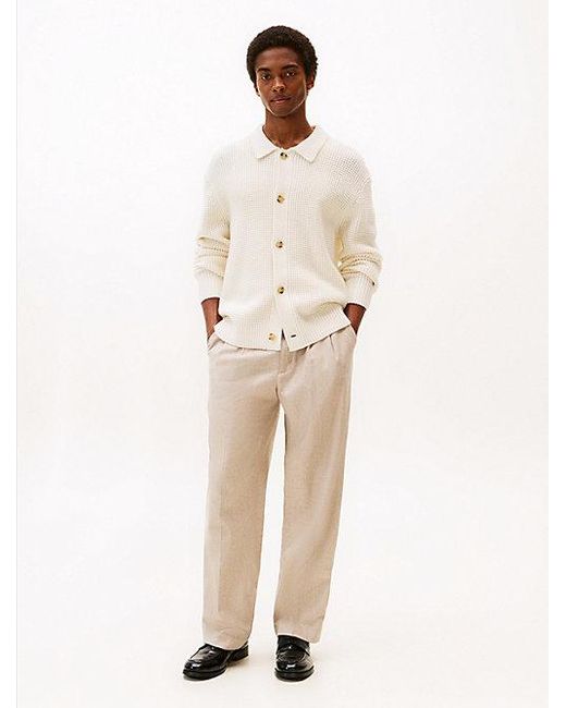 Cárdigan Smart Casual En Mezcla De Lana Tommy Hilfiger de hombre de color Natural