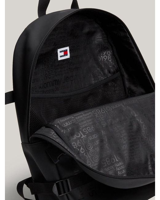 Tommy Hilfiger Black Essential Logo Dome Backpack for men