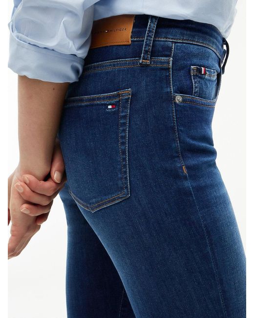 Tommy Hilfiger Blue Como Mid Rise Skinny Faded Jeans
