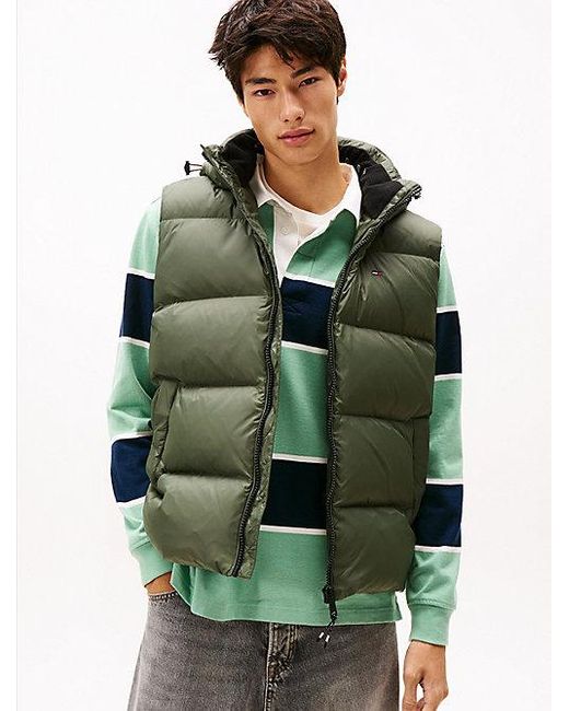 Chaleco Amplio Con Capucha Tommy Hilfiger de hombre de color Green