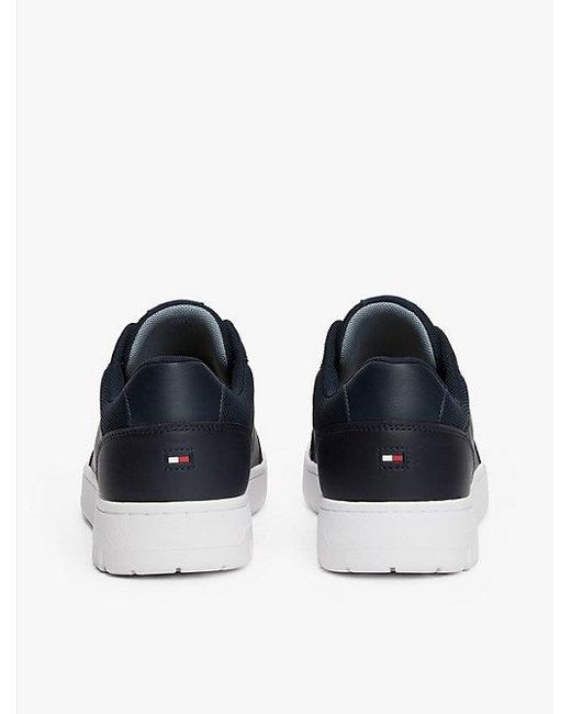 Tommy Hilfiger Struktur-Sneaker Aus Leder in Blue für Herren