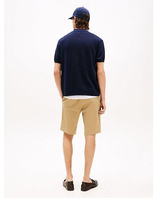 Tommy Hilfiger Regular Fit Gestricktes Kurzarm-Overshirt in Blue für Herren