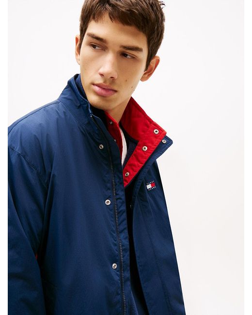 Tommy Hilfiger Blue Flag Badge Back Logo Water Repellent Jacket for men