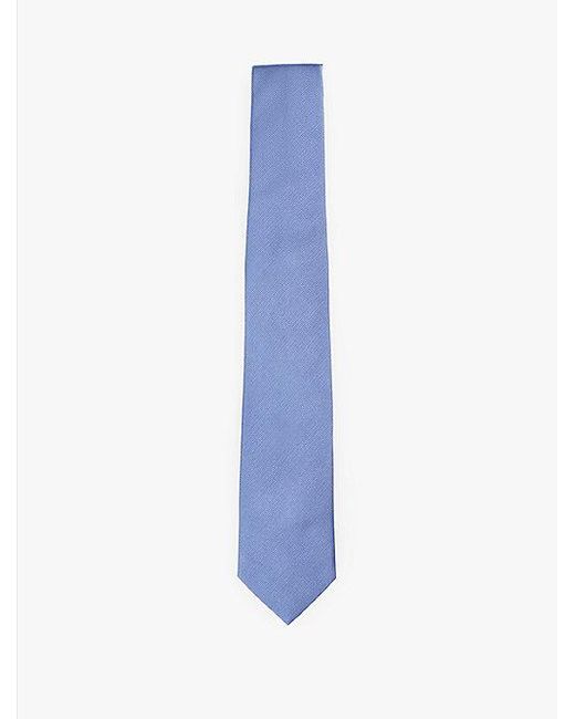 Tommy Hilfiger Jacquard Zijden Stropdas in het Blue voor heren