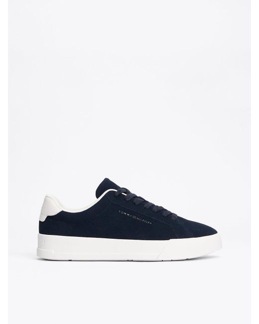 Baskets En Daim À Semelle Compensée Tommy Hilfiger pour homme en coloris Blue