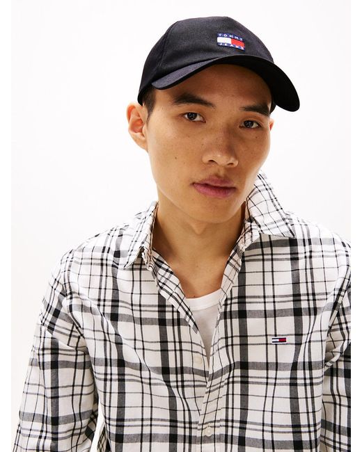Tommy Hilfiger Black Heritage Logo Baseball Cap for men
