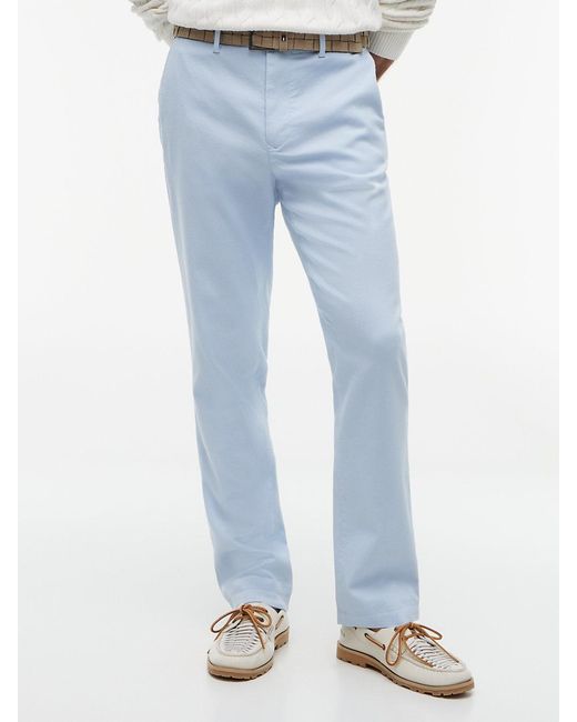 Tommy Hilfiger Blue Denton Slim Straight Open Structured Chinos for men