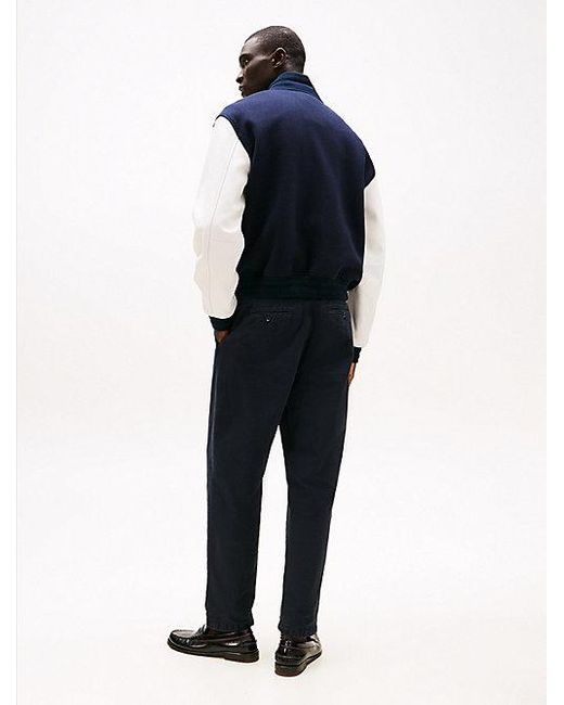Tommy Hilfiger Relaxed Varsity-Jack Van Wolmix in het Blue voor heren