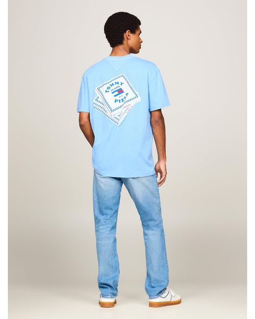 Tommy Hilfiger Blue Plus Back Graphic T-shirt for men