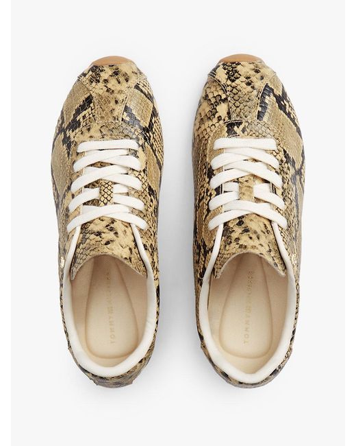 Tommy Hilfiger Natural Print Leather Trainers