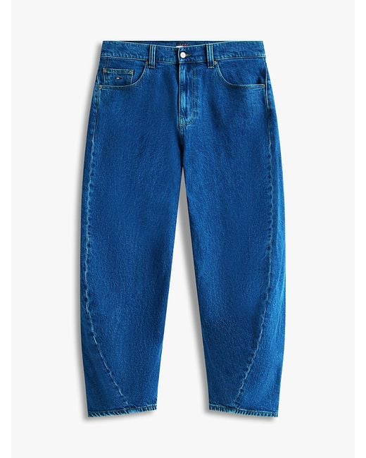 Tommy Hilfiger Blue Ashton Twisted Seam Loose Barrel Leg Jeans for men