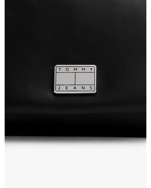 Borsa A Tracolla Con Patta E Logo di Tommy Hilfiger in Black