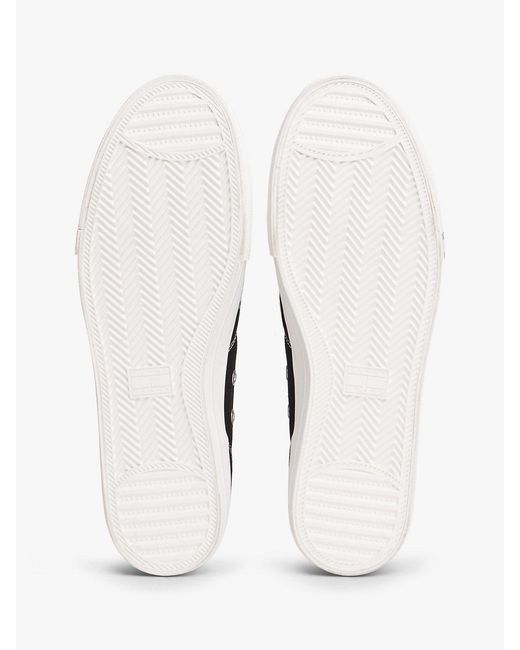 Tommy Hilfiger White Archive Flag Stripe Canvas Trainers for men