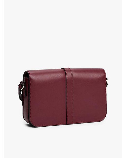 Tommy Hilfiger Crossbodytas Met Flap En Th-Monogram in het Purple