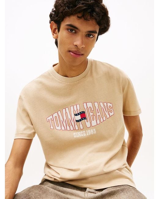 Tommy Hilfiger Natural Wavy Flag Jersey T-Shirt for men