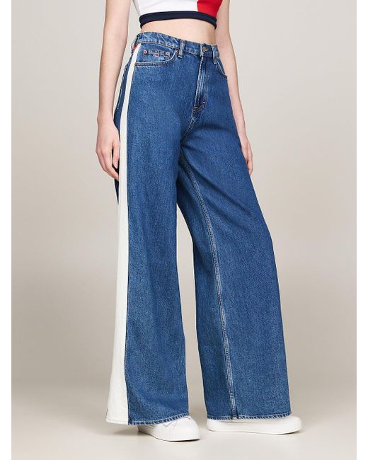 Tommy Hilfiger Blue Archive Claire High Rise Wide Leg Jeans