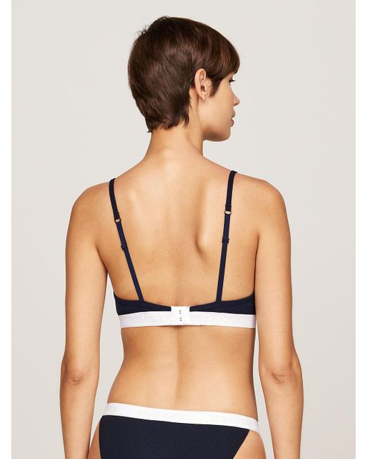 Reggiseno Hilfiger Monotype A Triangolo di Tommy Hilfiger in Black