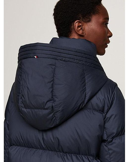 Abrigo Largo Con Relleno De Plumón Tommy Hilfiger de color White