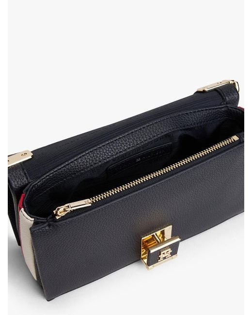 Sac Bandoulière En Similicuir À Monogramme Th Tommy Hilfiger en coloris Blue