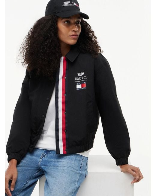 Tommy Hilfiger Blue Th X Cadillac Formula 1 Team Logo Coach Jacket