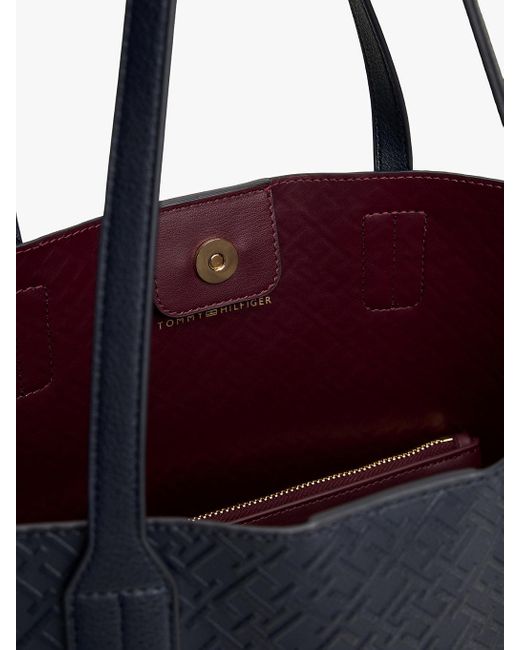 Tommy Hilfiger Blue Hilfiger Icon Embossed Tote Bag